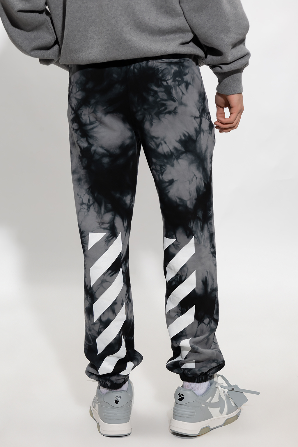 Grey and white tie dye online sweatpants